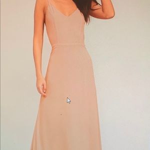 Meteoric rise blush maxi dress